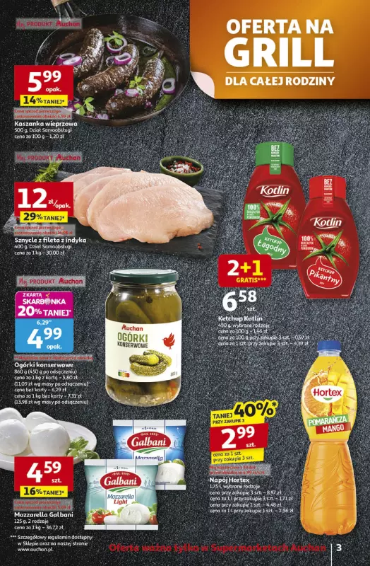 Auchan - gazetka promocyjna Odlotowe ceny na start szkoły Supermarket  do środy 20.08 - strona 3