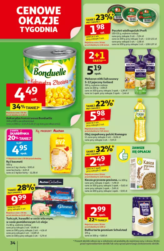 Auchan - gazetka promocyjna Gazetka Odlotowe ceny na start szkoły Hipermarket Auchan od czwartku 21.08 do środy 27.08 - strona 34