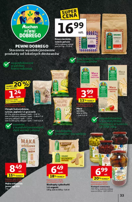 Auchan - gazetka promocyjna Gazetka Odlotowe ceny na start szkoły Hipermarket Auchan od czwartku 21.08 do środy 27.08 - strona 33