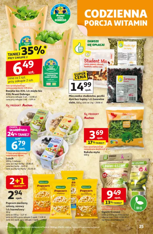 Auchan - gazetka promocyjna Gazetka Odlotowe ceny na start szkoły Hipermarket Auchan od czwartku 21.08 do środy 27.08 - strona 25