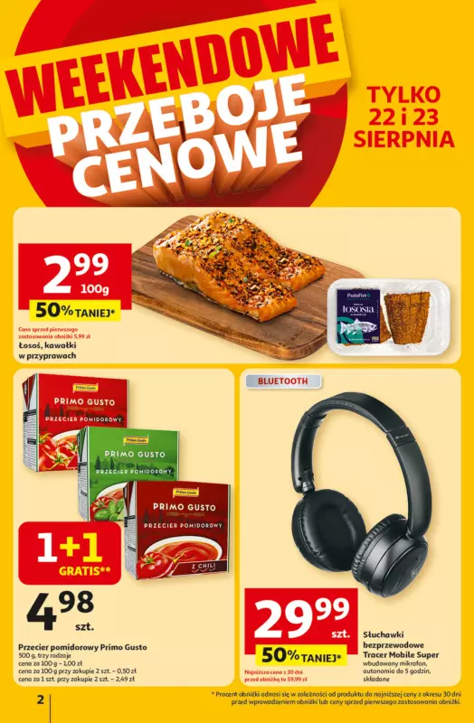 Auchan - gazetka promocyjna Gazetka Odlotowe ceny na start szkoły Hipermarket Auchan od czwartku 21.08 do środy 27.08 - strona 2