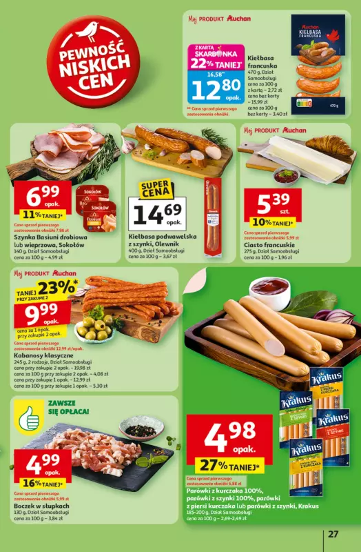 Auchan - gazetka promocyjna Gazetka Odlotowe ceny na start szkoły Hipermarket Auchan od czwartku 21.08 do środy 27.08 - strona 27