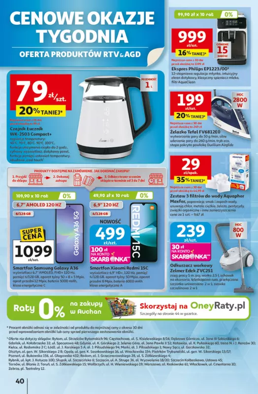 Auchan - gazetka promocyjna Gazetka Odlotowe ceny na start szkoły Hipermarket Auchan od czwartku 21.08 do środy 27.08 - strona 40