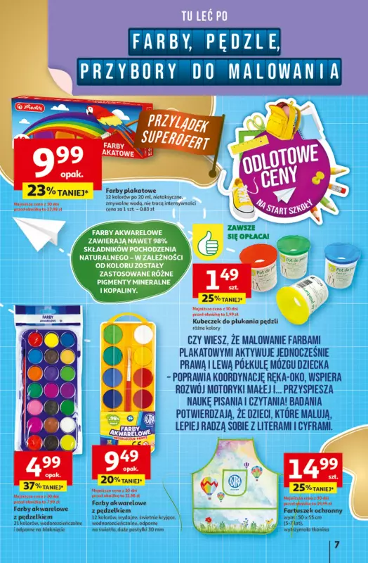 Auchan - gazetka promocyjna Gazetka Odlotowe ceny na start szkoły Hipermarket Auchan od czwartku 21.08 do środy 27.08 - strona 7