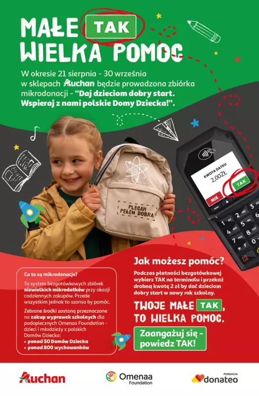 Auchan - gazetka promocyjna Gazetka Odlotowe ceny na start szkoły Hipermarket Auchan od czwartku 21.08 do środy 27.08 - strona 44