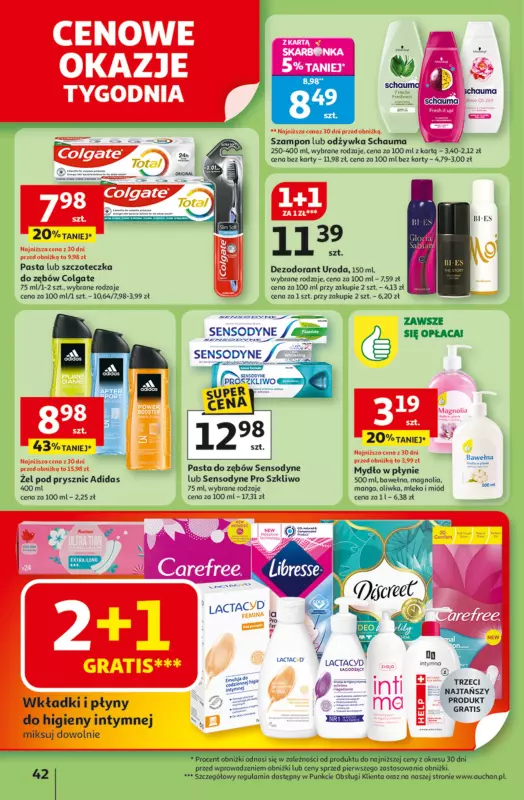 Auchan - gazetka promocyjna Gazetka Odlotowe ceny na start szkoły Hipermarket Auchan od czwartku 21.08 do środy 27.08 - strona 42