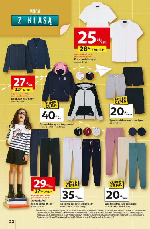 Auchan - gazetka promocyjna Gazetka Odlotowe ceny na start szkoły Hipermarket Auchan od czwartku 21.08 do środy 27.08 - strona 22