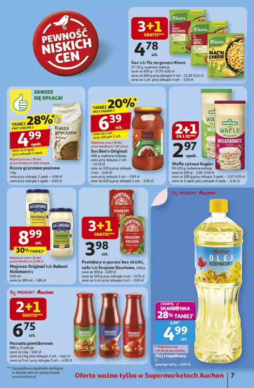 Auchan - gazetka promocyjna Gazetka Odlotowe ceny na start szkoły Supermarket Auchan od czwartku 28.08 do środy 03.09 - strona 7