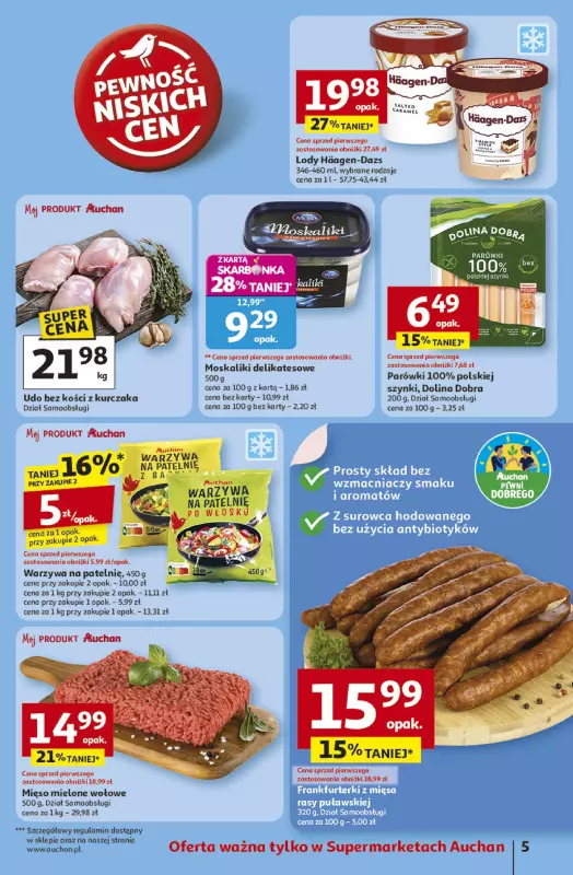 Auchan - gazetka promocyjna Gazetka Odlotowe ceny na start szkoły Supermarket Auchan od czwartku 28.08 do środy 03.09 - strona 5