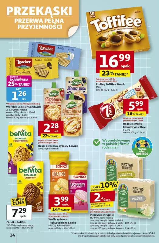 Auchan - gazetka promocyjna Gazetka Odlotowe ceny na start szkoły Hipermarket Auchan od czwartku 28.08 do środy 03.09 - strona 14