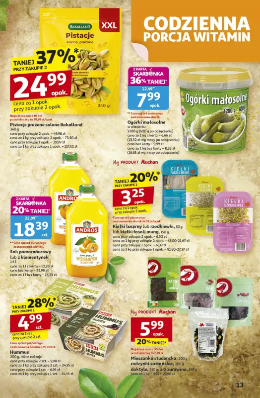 Auchan - gazetka promocyjna Gazetka Odlotowe ceny na start szkoły Hipermarket Auchan  do środy 03.09 - strona 13