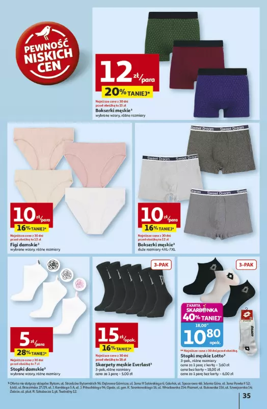 Auchan - gazetka promocyjna Gazetka Odlotowe ceny na start szkoły Hipermarket Auchan od czwartku 28.08 do środy 03.09 - strona 35