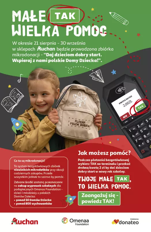 Auchan - gazetka promocyjna Gazetka Odlotowe ceny na start szkoły Hipermarket Auchan  do środy 03.09 - strona 44