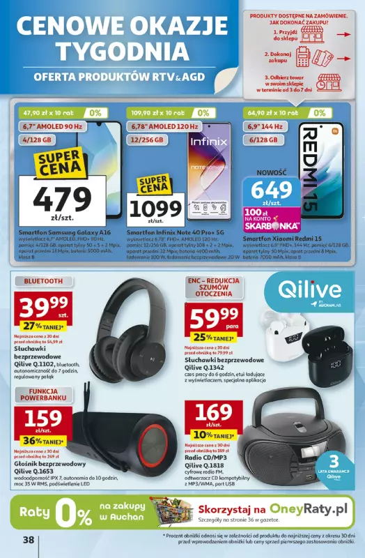 Auchan - gazetka promocyjna Gazetka Odlotowe ceny na start szkoły Hipermarket Auchan  do środy 03.09 - strona 38