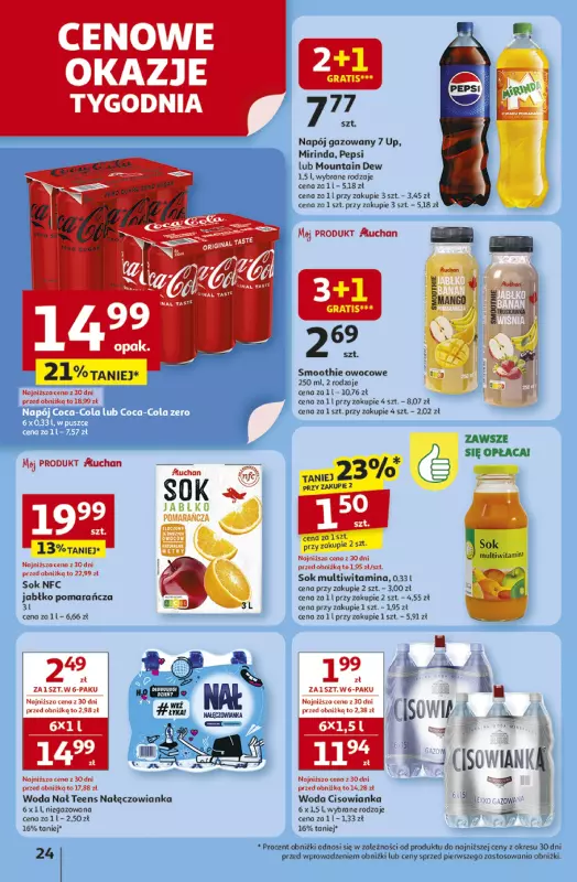 Auchan - gazetka promocyjna Gazetka Odlotowe ceny na start szkoły Hipermarket Auchan  do środy 03.09 - strona 24
