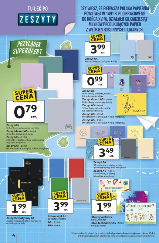 Auchan - gazetka promocyjna Gazetka Odlotowe ceny na start szkoły Hipermarket Auchan  do środy 03.09 - strona 4
