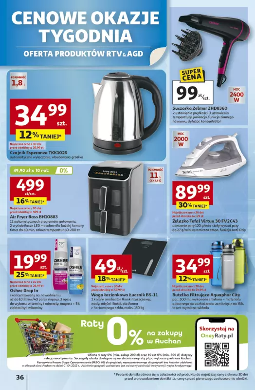 Auchan - gazetka promocyjna Gazetka Odlotowe ceny na start szkoły Hipermarket Auchan  do środy 03.09 - strona 36