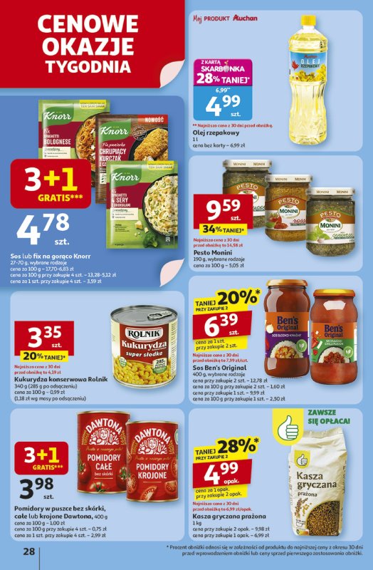 Auchan - gazetka promocyjna Gazetka Odlotowe ceny na start szkoły Hipermarket Auchan  do środy 03.09 - strona 28