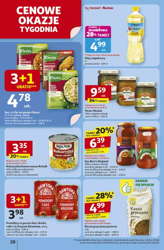 Auchan - gazetka promocyjna Gazetka Odlotowe ceny na start szkoły Hipermarket Auchan od czwartku 28.08 do środy 03.09 - strona 28