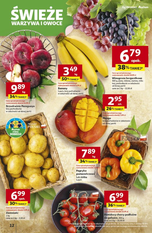 Auchan - gazetka promocyjna Gazetka Odlotowe ceny na start szkoły Hipermarket Auchan  do środy 03.09 - strona 12
