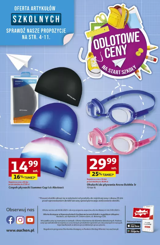 Auchan - gazetka promocyjna Gazetka Odlotowe ceny na start szkoły Hipermarket Auchan  do środy 03.09 - strona 45