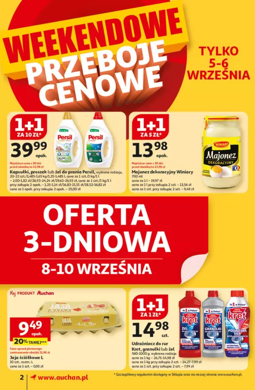 Auchan - gazetka promocyjna Odlotowe ceny na start szkoły Supermarket od czwartku 04.09 do środy 10.09 - strona 2