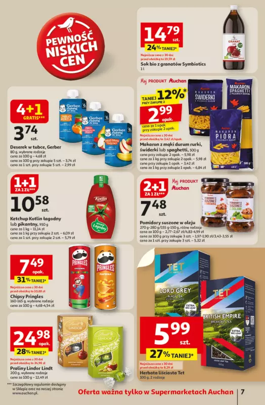 Auchan - gazetka promocyjna Odlotowe ceny na start szkoły Supermarket od czwartku 04.09 do środy 10.09 - strona 7
