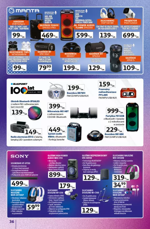 Auchan - gazetka promocyjna Znane marki duży wybór Hipermarket od czwartku 04.09 do środy 10.09 - strona 36