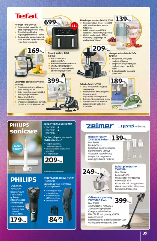 Auchan - gazetka promocyjna Znane marki duży wybór Hipermarket od czwartku 04.09 do środy 10.09 - strona 39