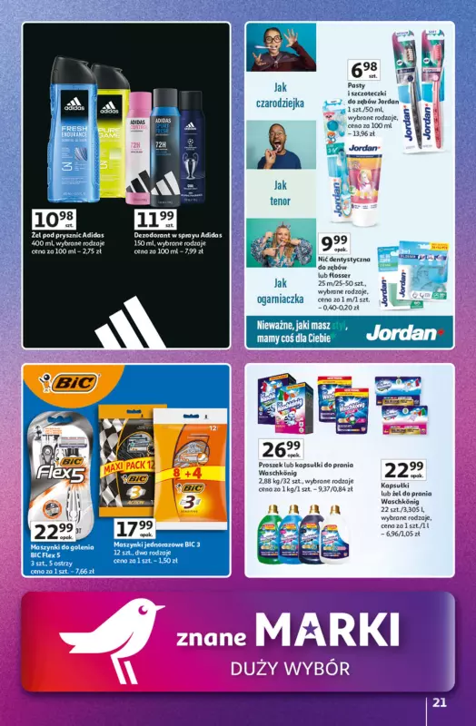 Auchan - gazetka promocyjna Znane marki duży wybór Hipermarket od czwartku 04.09 do środy 10.09 - strona 21