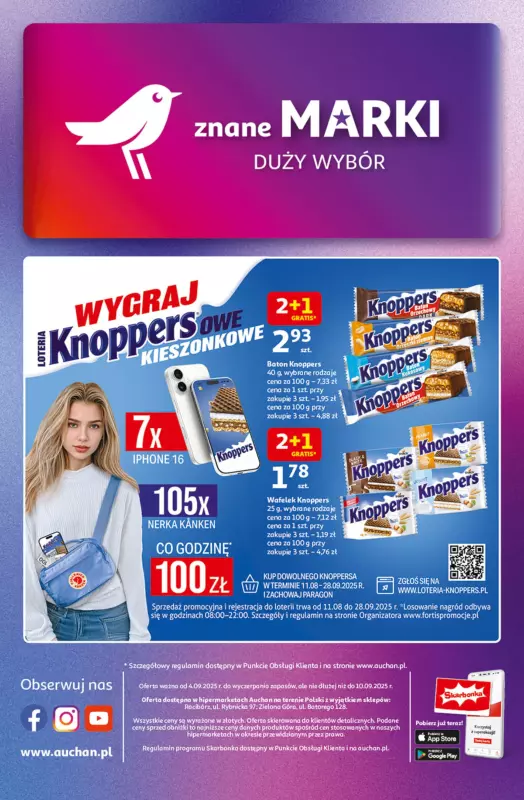 Auchan - gazetka promocyjna Znane marki duży wybór Hipermarket od czwartku 04.09 do środy 10.09 - strona 44