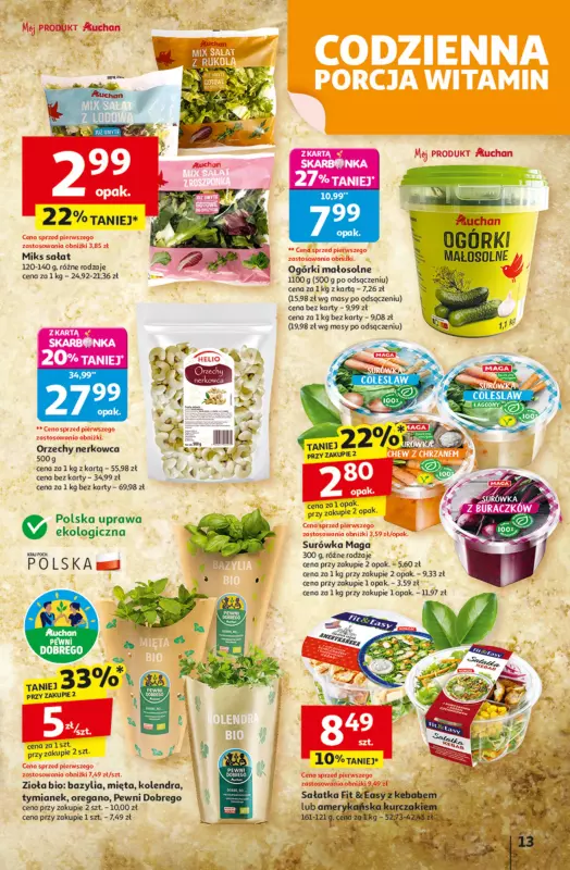Auchan - gazetka promocyjna Odlotowe ceny na start szkoły Hipermarket od czwartku 04.09 do środy 10.09 - strona 13