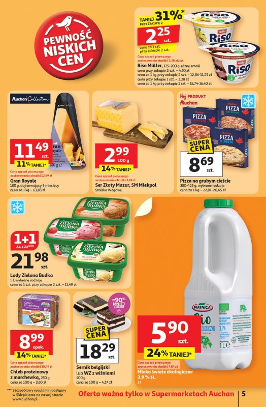 Auchan - gazetka promocyjna Pewność niskich cen Supermarket  do środy 17.09 - strona 5