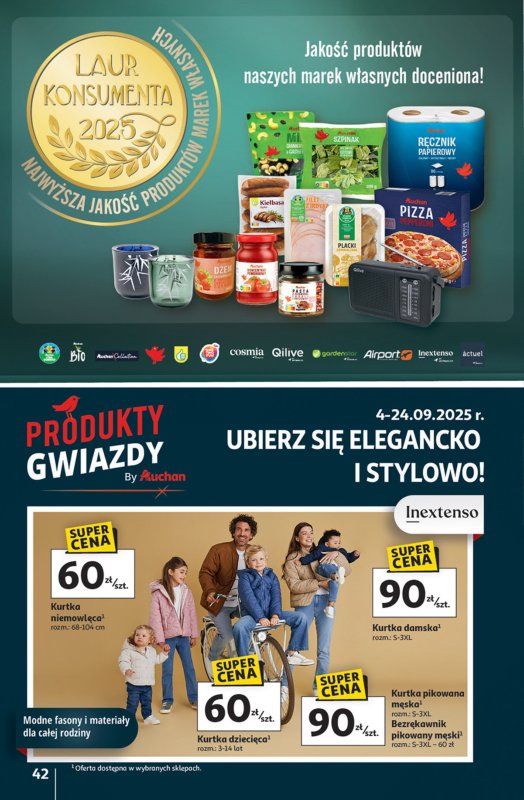 Auchan - gazetka promocyjna Pewność niskich cen Hipermarket  do środy 17.09 - strona 42
