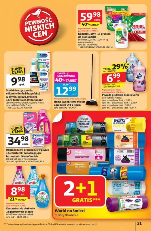 Auchan - gazetka promocyjna Pewność niskich cen Hipermarket od czwartku 11.09 do środy 17.09 - strona 31