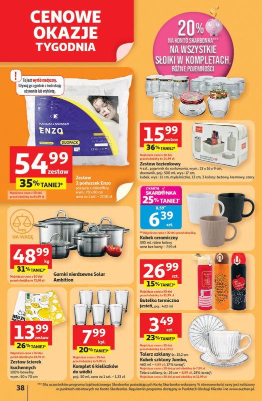 Auchan - gazetka promocyjna Pewność niskich cen Hipermarket  do środy 17.09 - strona 38