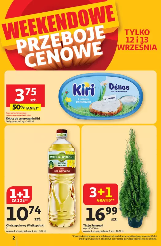 Auchan - gazetka promocyjna Pewność niskich cen Hipermarket od czwartku 11.09 do środy 17.09 - strona 2