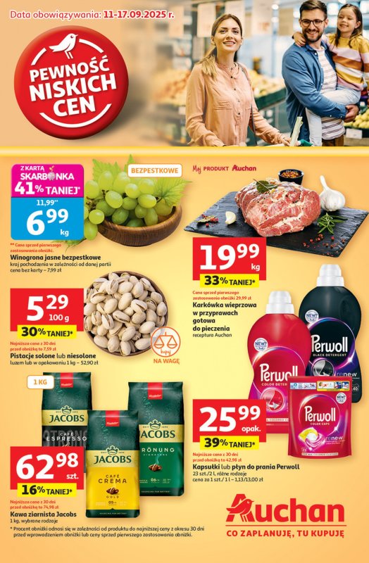 Auchan - gazetka promocyjna Pewność niskich cen Hipermarket  do środy 17.09