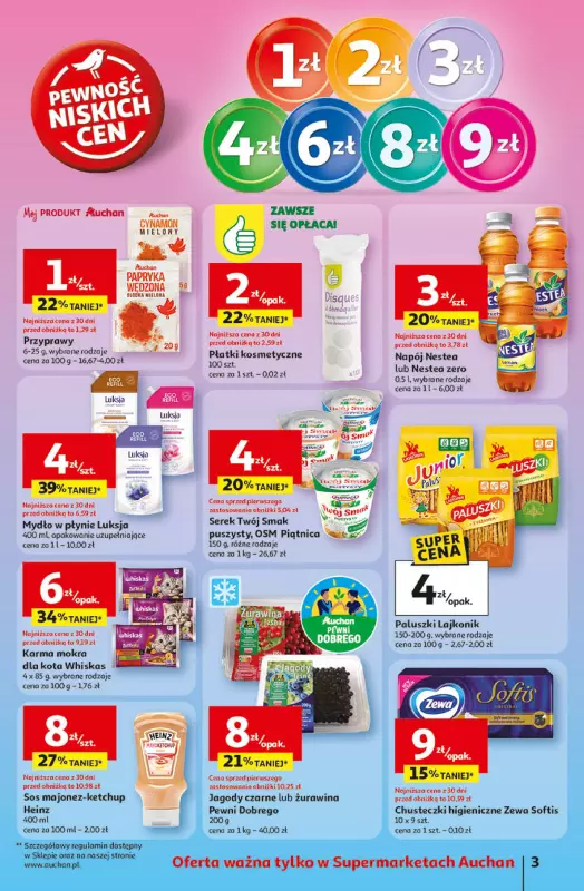 Auchan - gazetka promocyjna Pewność niskich cen Supermarket   - strona 3