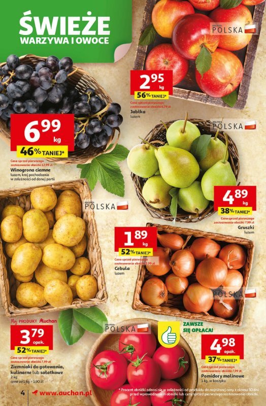 Auchan - gazetka promocyjna Pewność niskich cen Supermarket od czwartku 18.09 do środy 24.09 - strona 4