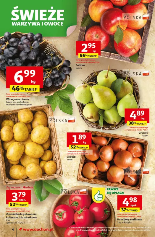Auchan - gazetka promocyjna Pewność niskich cen Supermarket od czwartku 18.09 do środy 24.09 - strona 4