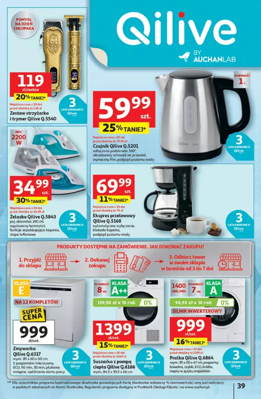 Auchan - gazetka promocyjna Pewność niskich cen Hipermarket od czwartku 18.09 do środy 24.09 - strona 39
