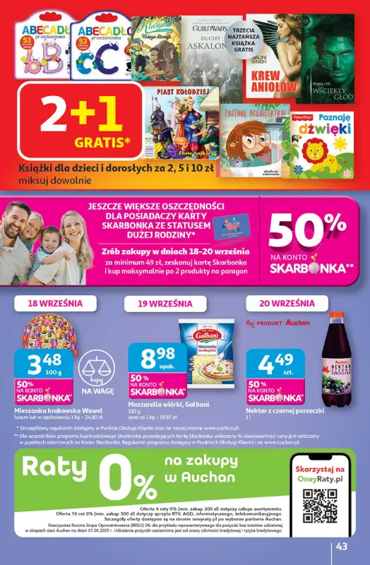 Auchan - gazetka promocyjna Pewność niskich cen Hipermarket od czwartku 18.09 do środy 24.09 - strona 43