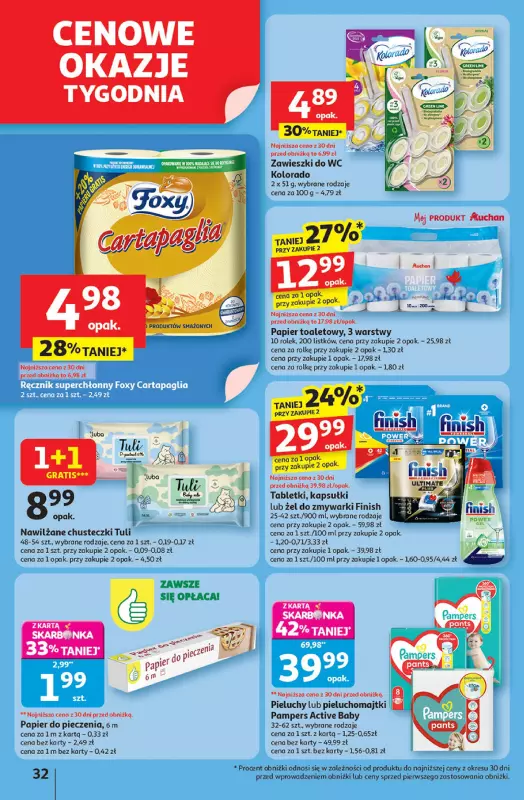 Auchan - gazetka promocyjna Pewność niskich cen Hipermarket od czwartku 18.09 do środy 24.09 - strona 32
