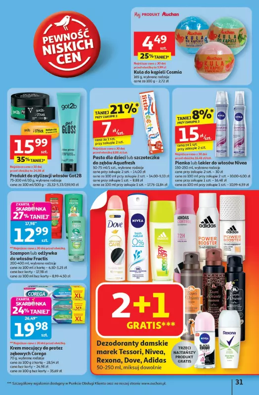 Auchan - gazetka promocyjna Pewność niskich cen Hipermarket od czwartku 18.09 do środy 24.09 - strona 31