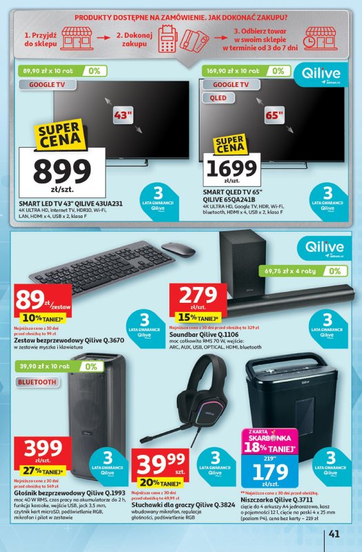Auchan - gazetka promocyjna Pewność niskich cen Hipermarket od czwartku 18.09 do środy 24.09 - strona 41