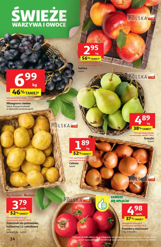 Auchan - gazetka promocyjna Pewność niskich cen Hipermarket od czwartku 18.09 do środy 24.09 - strona 14