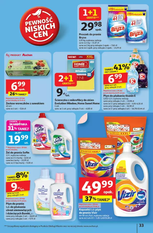 Auchan - gazetka promocyjna Pewność niskich cen Hipermarket od czwartku 18.09 do środy 24.09 - strona 33