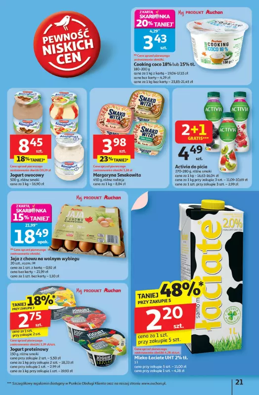 Auchan - gazetka promocyjna Pewność niskich cen Hipermarket od czwartku 18.09 do środy 24.09 - strona 21