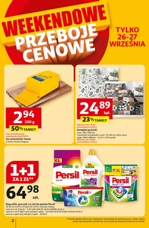 Auchan - gazetka promocyjna Gazetka Pewność niskich cen Hipermarket Auchan od czwartku 25.09 do środy 01.10 - strona 2